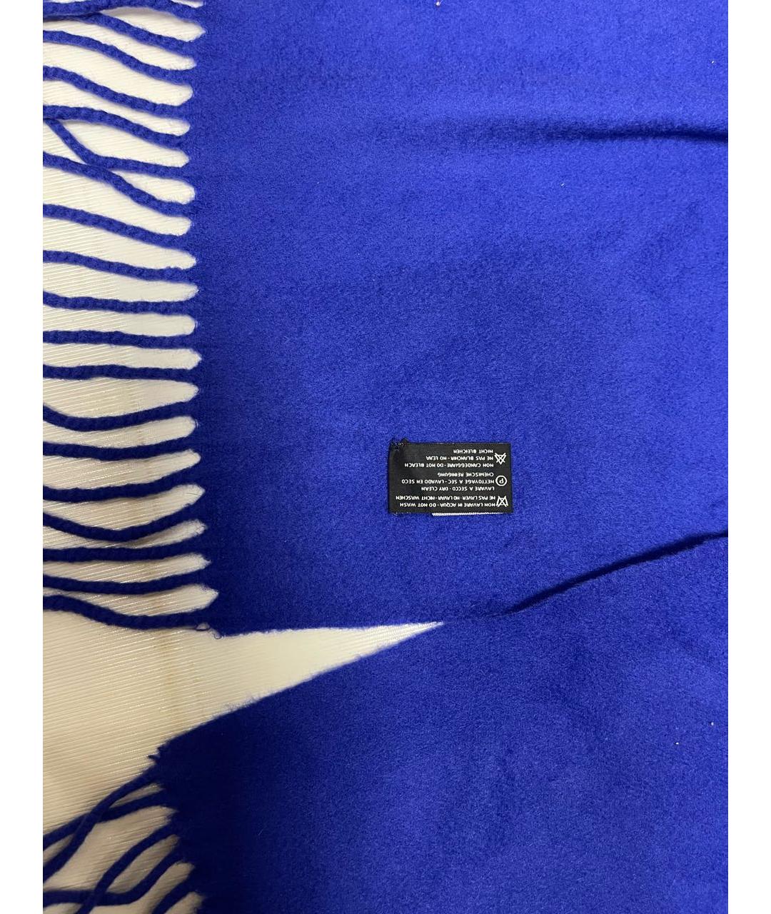 VERSACE Синий кашемировый шарф, фото 4