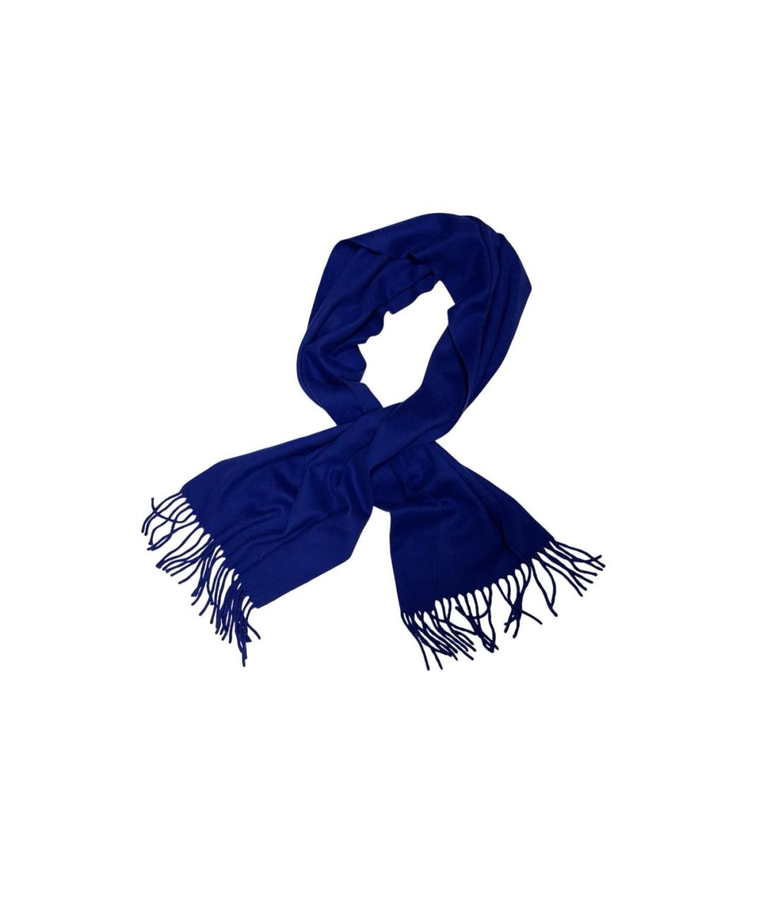 VERSACE Синий кашемировый шарф, фото 3