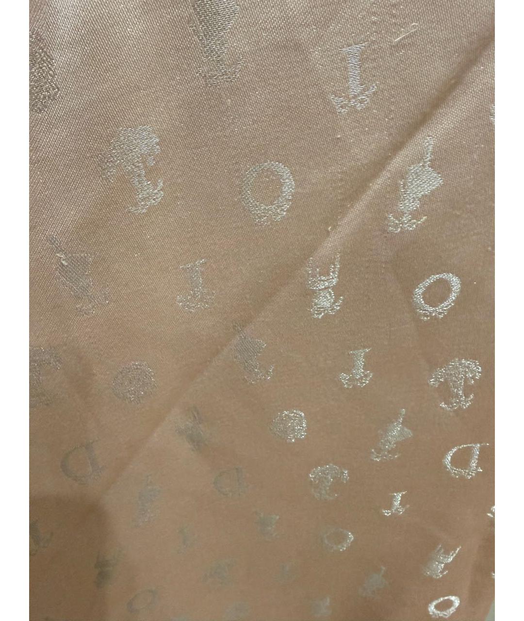 CHRISTIAN DIOR Розовый шелковый шарф, фото 2