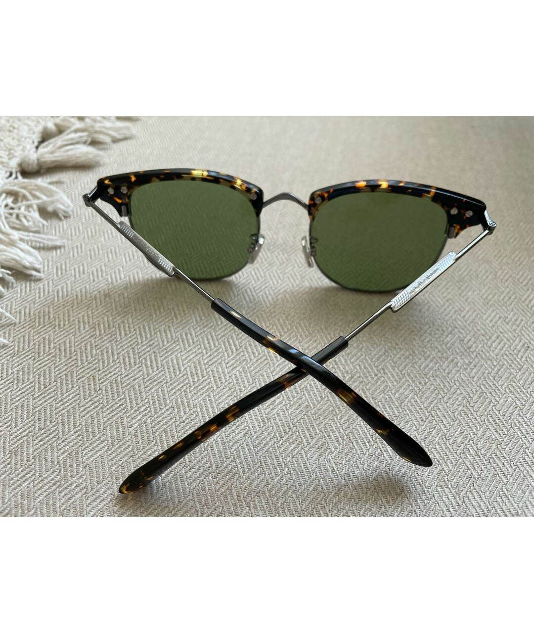 JIMMY CHOO Зеленые металлические солнцезащитные очки, фото 6