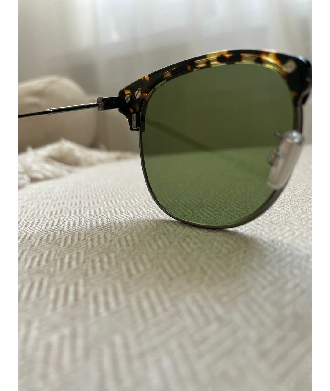 JIMMY CHOO Зеленые металлические солнцезащитные очки, фото 8