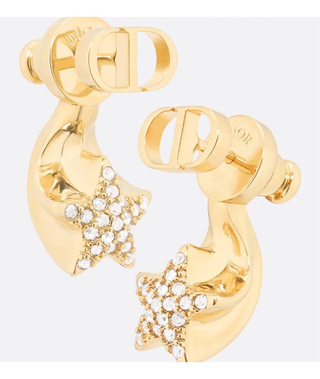 CHRISTIAN DIOR Золотые металлические серьги, фото 4