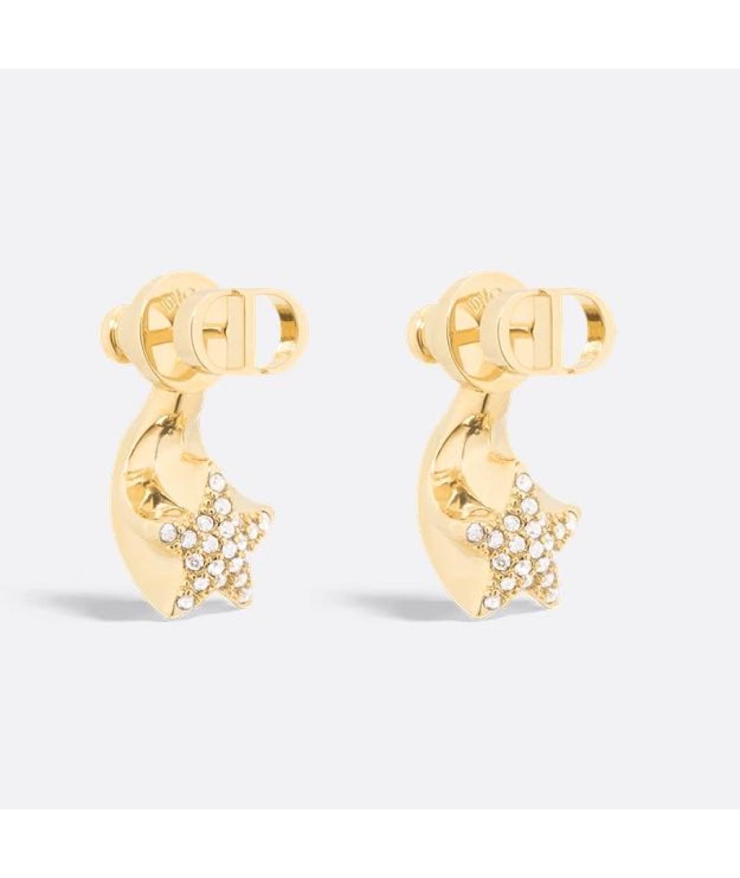 CHRISTIAN DIOR Золотые металлические серьги, фото 2