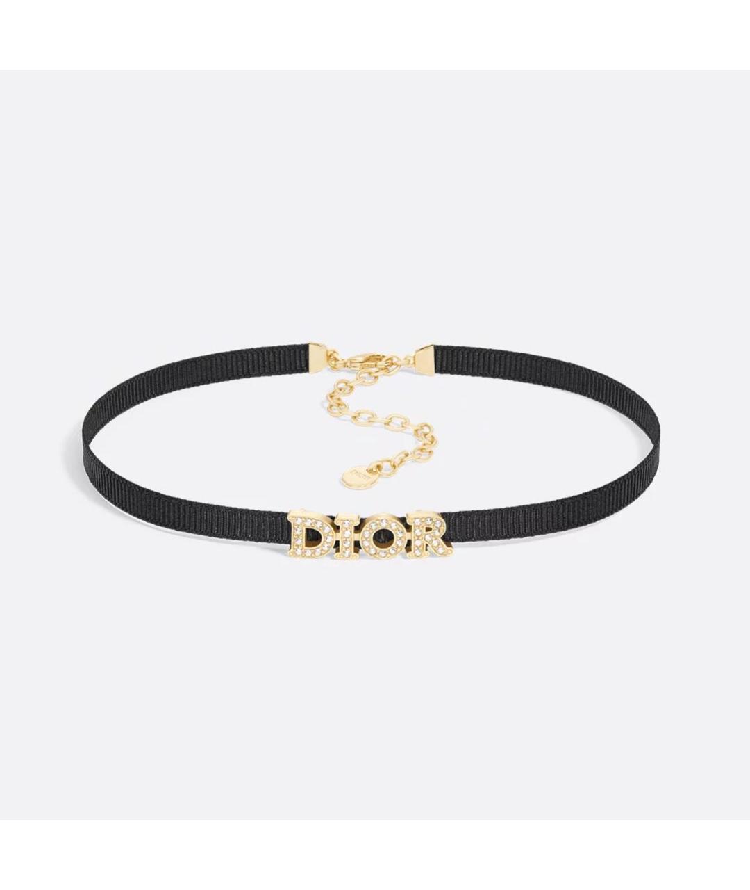 CHRISTIAN DIOR Черный металлический чокер, фото 3