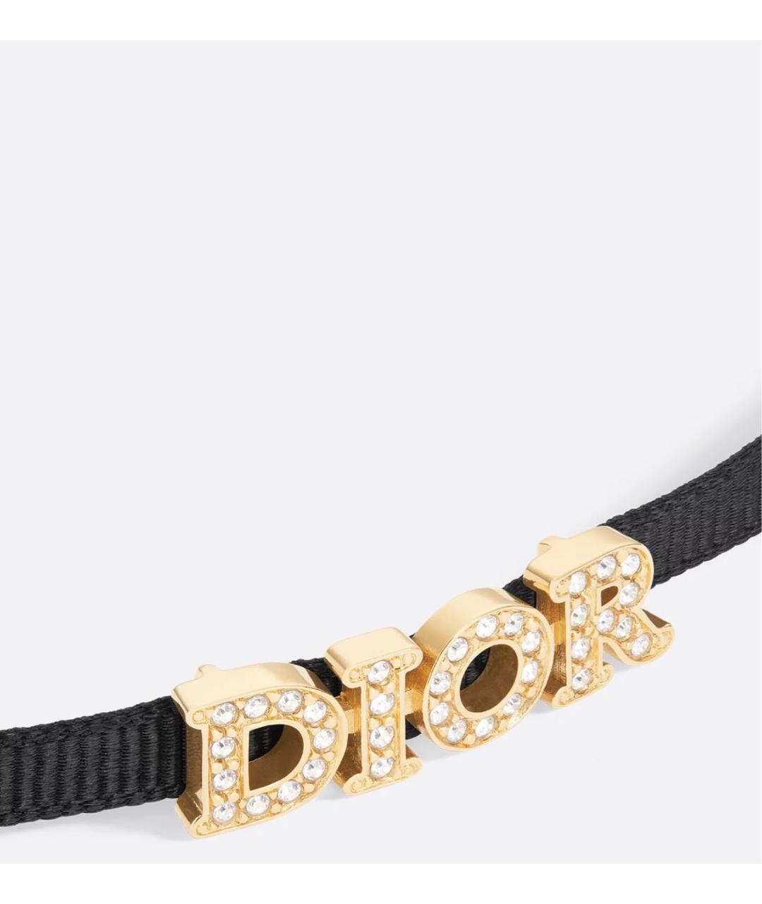 CHRISTIAN DIOR Черный металлический чокер, фото 2