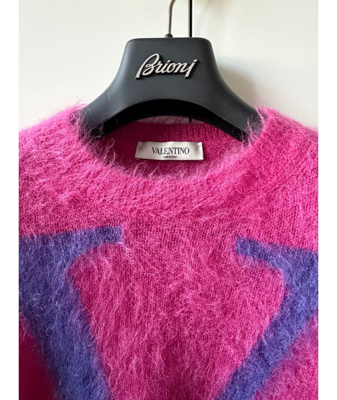 VALENTINO Фуксия шерстяной джемпер / свитер, фото 2