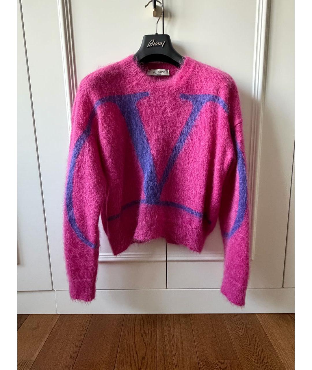 VALENTINO Фуксия шерстяной джемпер / свитер, фото 6