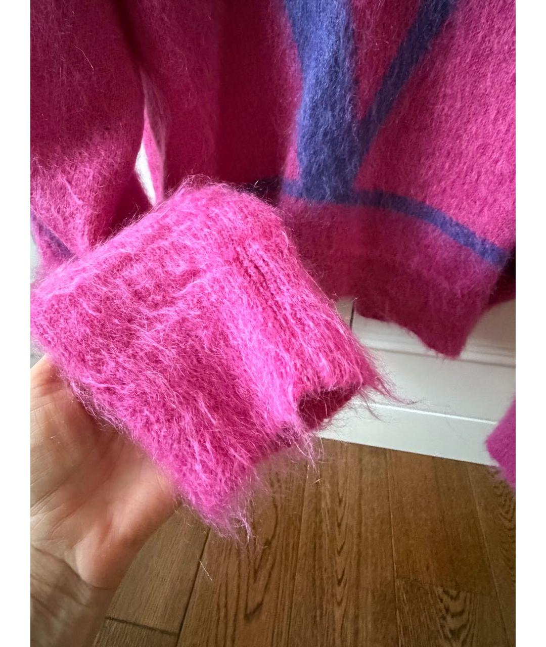 VALENTINO Фуксия шерстяной джемпер / свитер, фото 3