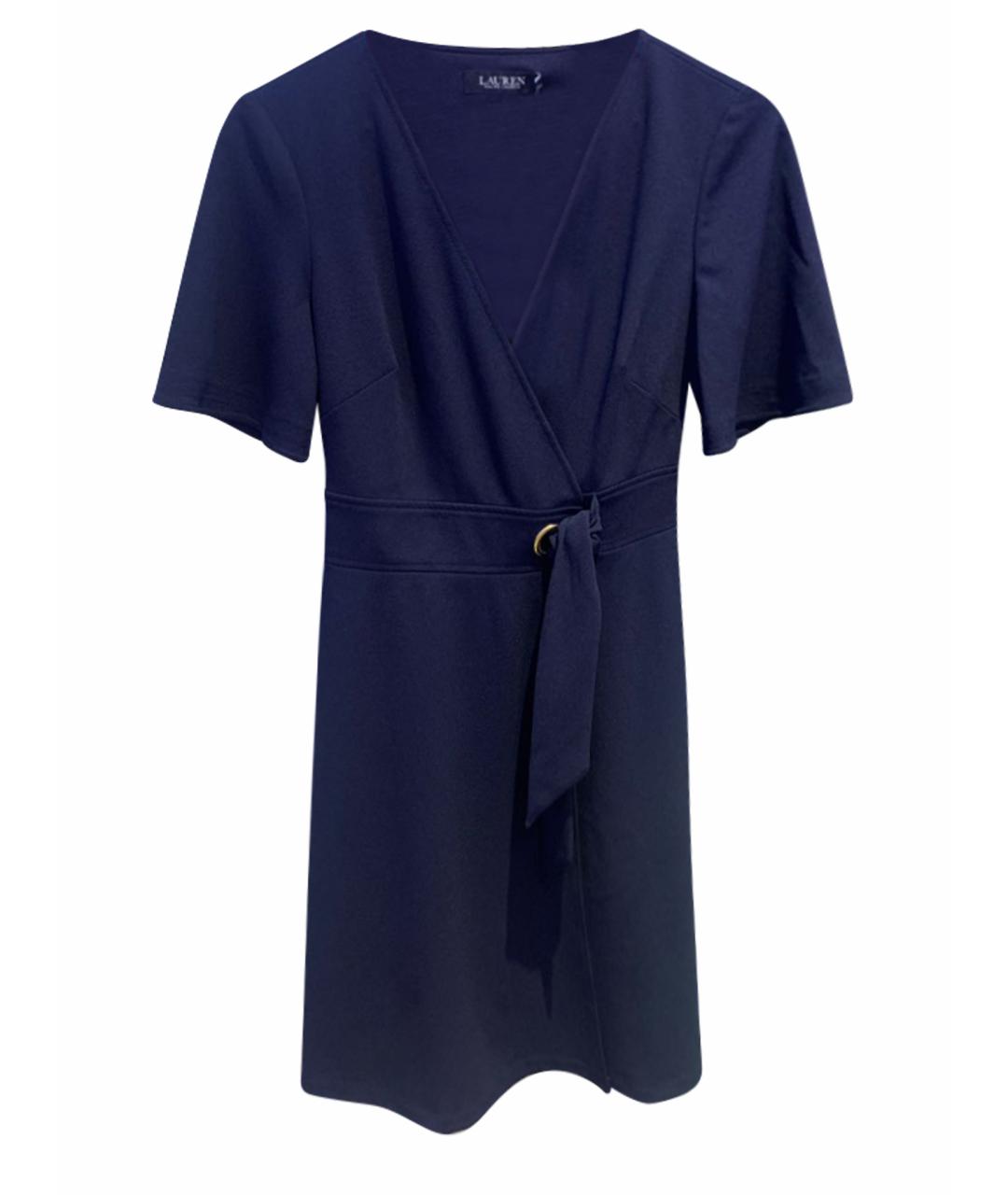 RALPH LAUREN Темно-синее полиэстеровое повседневное платье, фото 1