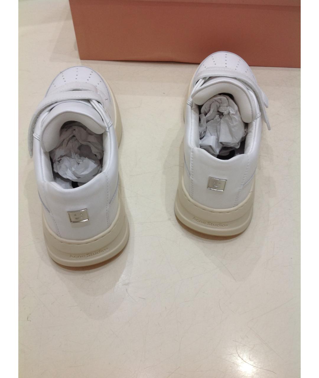 ACNE STUDIOS Белые кожаные кроссовки, фото 6