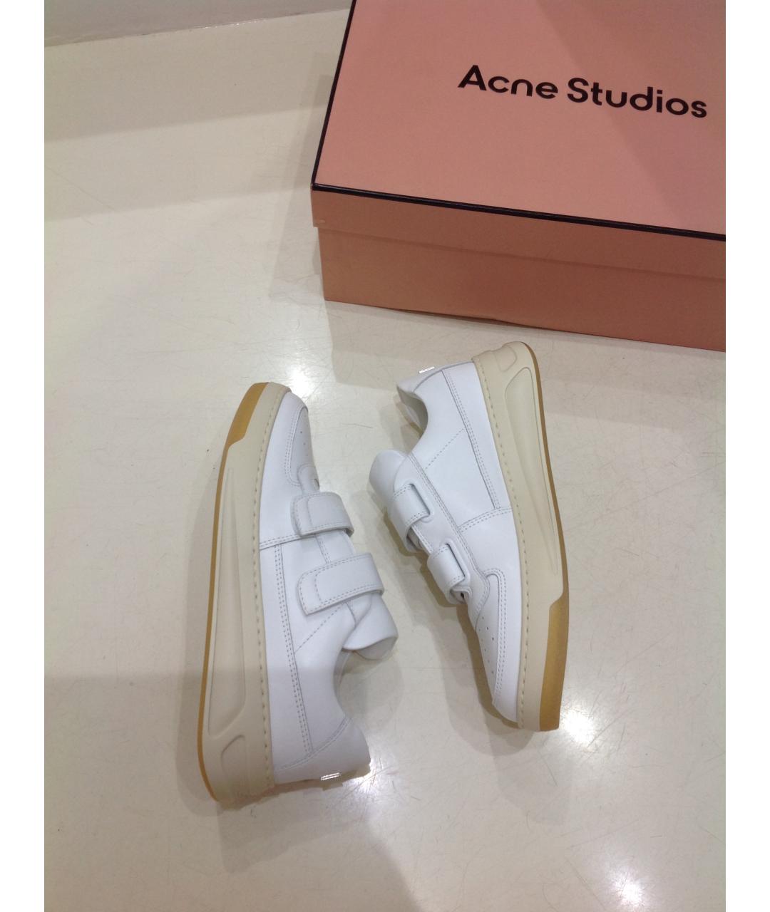 ACNE STUDIOS Белые кожаные кроссовки, фото 3