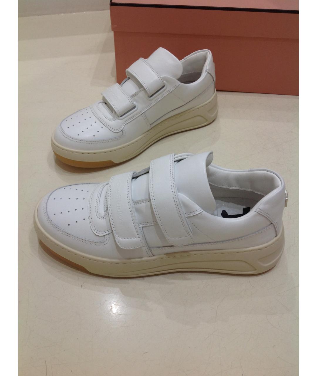 ACNE STUDIOS Белые кожаные кроссовки, фото 2