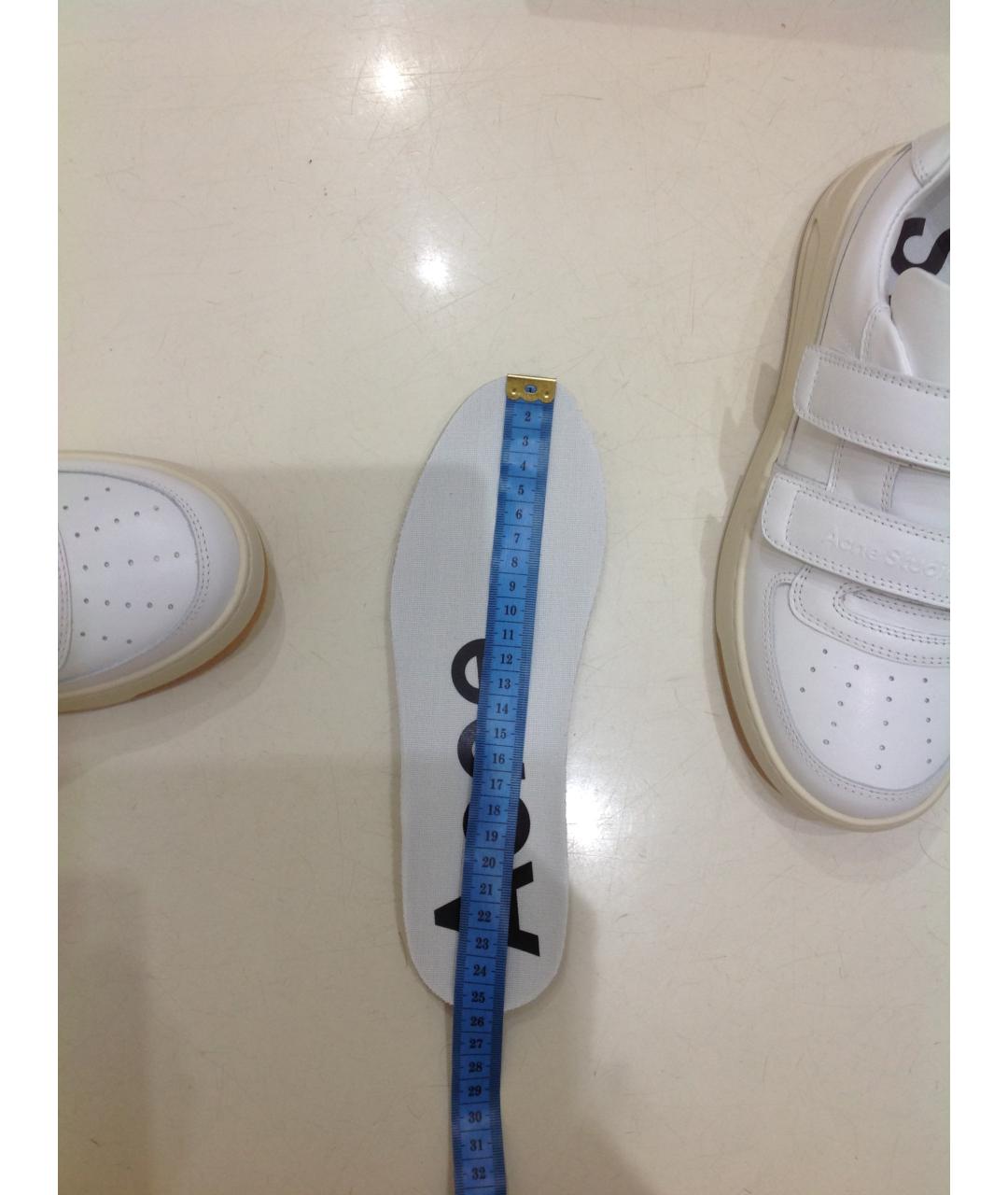 ACNE STUDIOS Белые кожаные кроссовки, фото 8