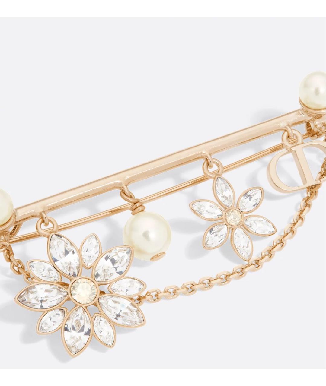 CHRISTIAN DIOR Золотая металлическая булавка / брошь, фото 4