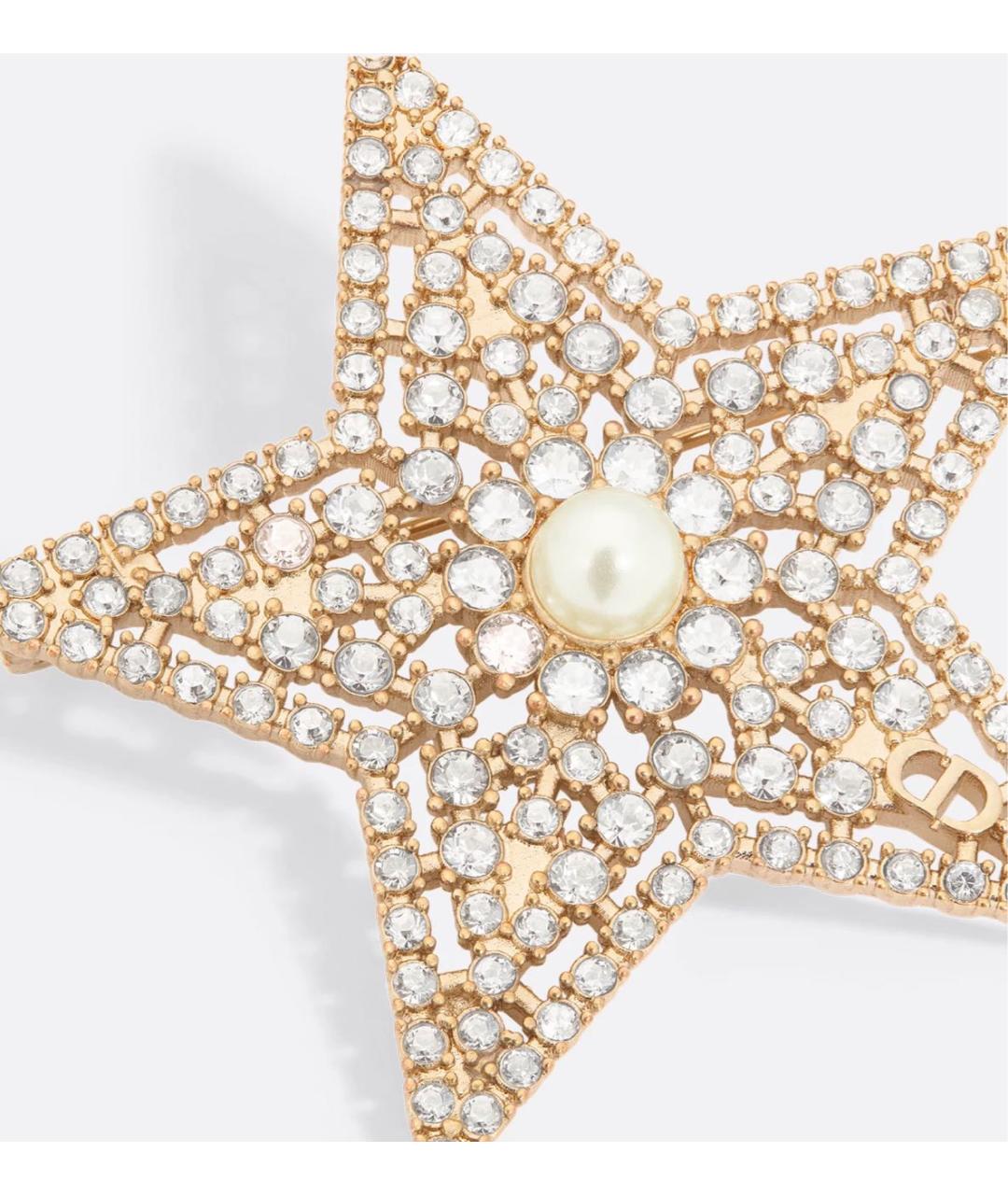 CHRISTIAN DIOR Золотая металлическая булавка / брошь, фото 4