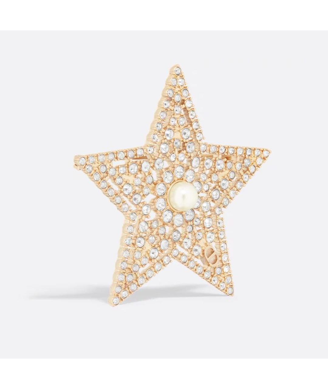 CHRISTIAN DIOR Золотая металлическая булавка / брошь, фото 2