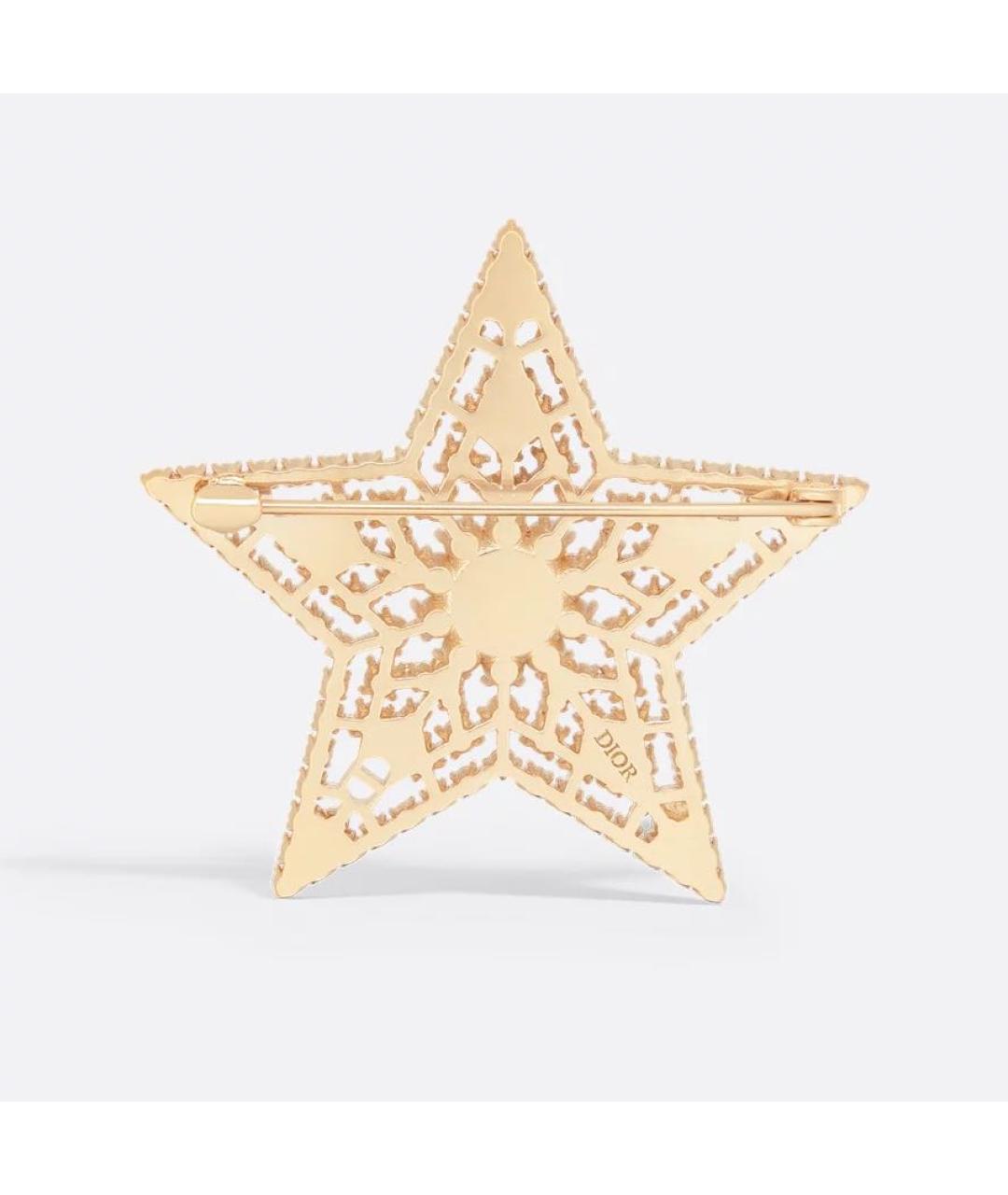 CHRISTIAN DIOR Золотая металлическая булавка / брошь, фото 3