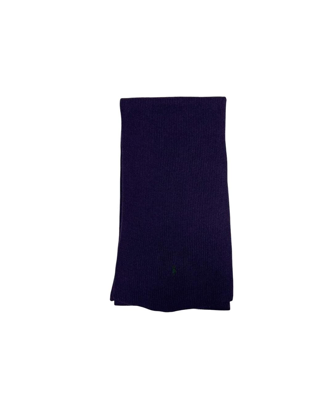 POLO RALPH LAUREN Фиолетовый шерстяной шарф, фото 5