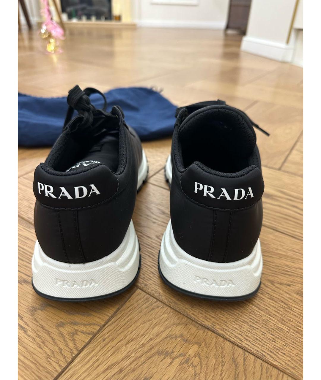 PRADA Черные низкие кроссовки / кеды, фото 3