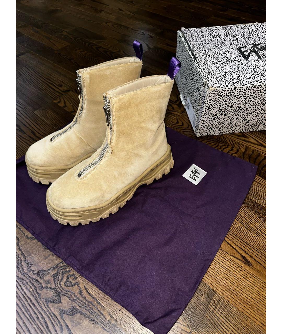 Eytys Бежевые замшевые ботинки, фото 5