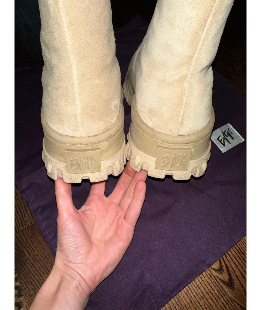 Eytys Бежевые замшевые ботинки, фото 7