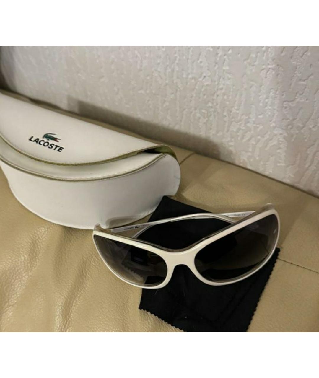 LACOSTE Белые пластиковые солнцезащитные очки, фото 4