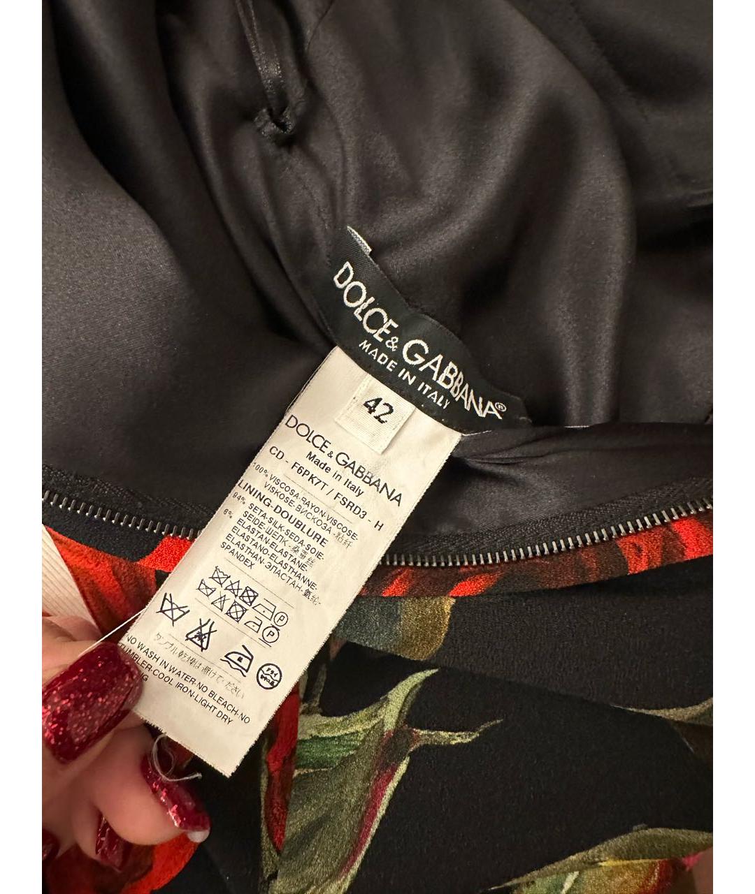 DOLCE&GABBANA Вискозное коктейльное платье, фото 3