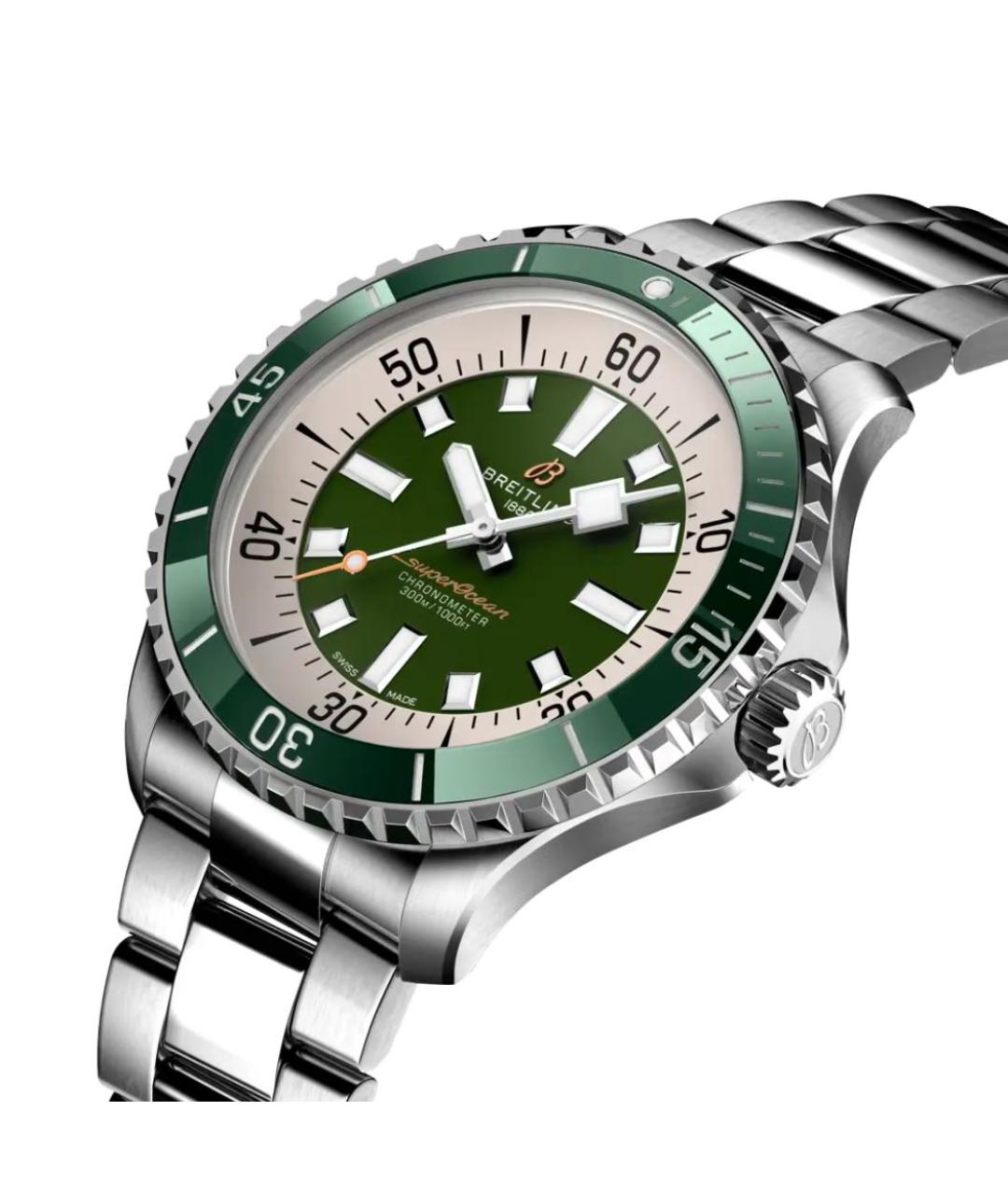 BREITLING SUPEROCEAN Серебряные металлические часы, фото 2