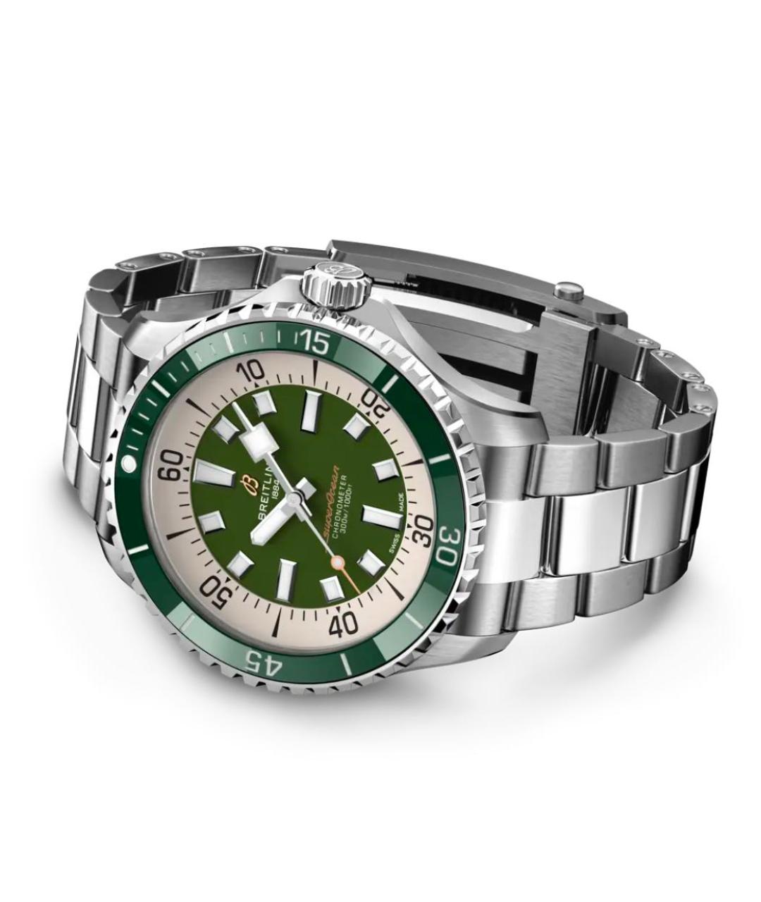 BREITLING SUPEROCEAN Серебряные металлические часы, фото 3