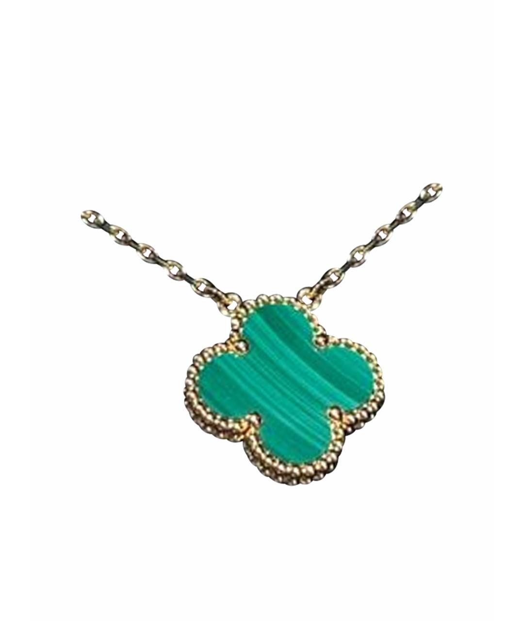 VAN CLEEF & ARPELS Зеленые колье из желтого золота, фото 1