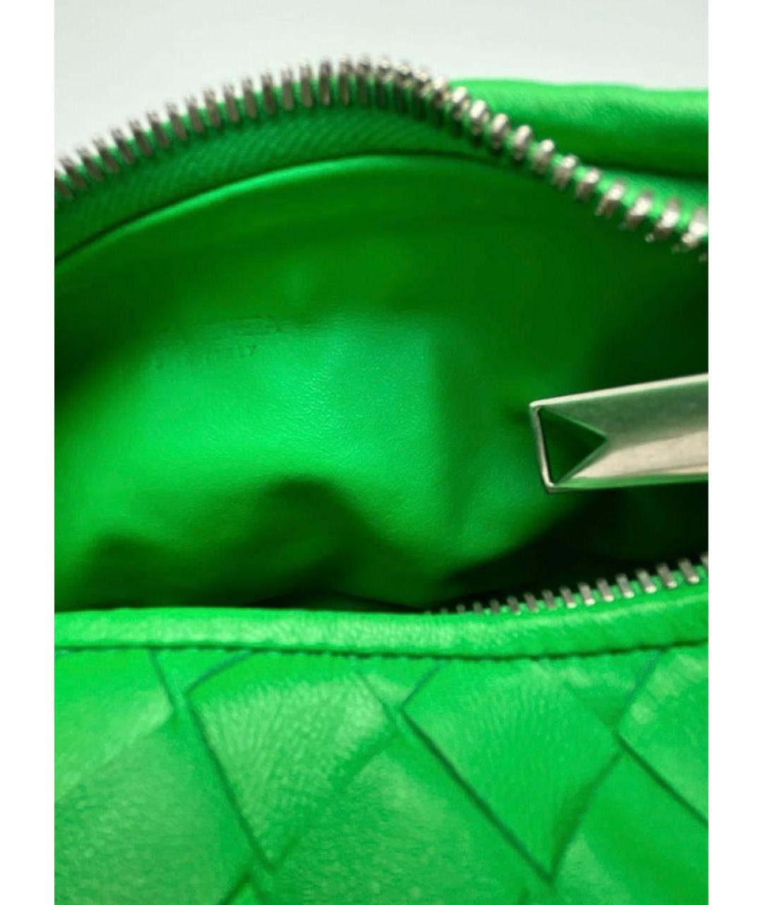 BOTTEGA VENETA Зеленая кожаная сумка с короткими ручками, фото 4