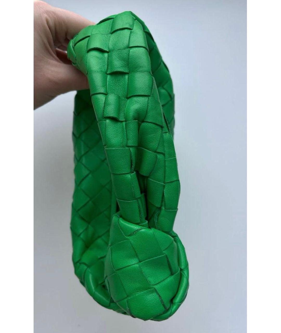 BOTTEGA VENETA Зеленая кожаная сумка с короткими ручками, фото 2