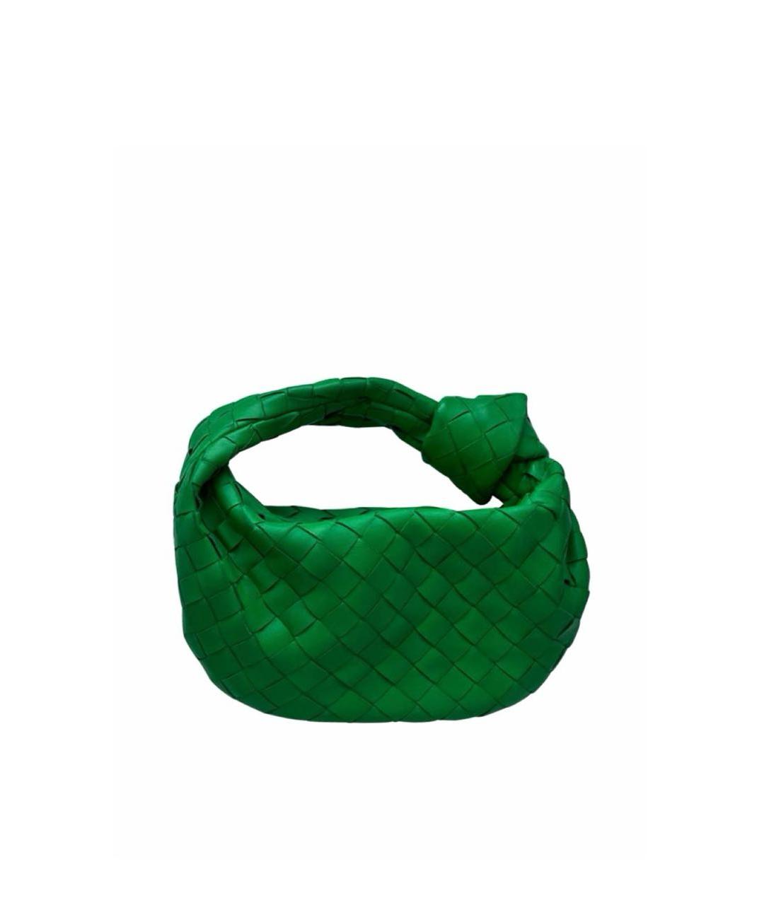 BOTTEGA VENETA Зеленая кожаная сумка с короткими ручками, фото 6