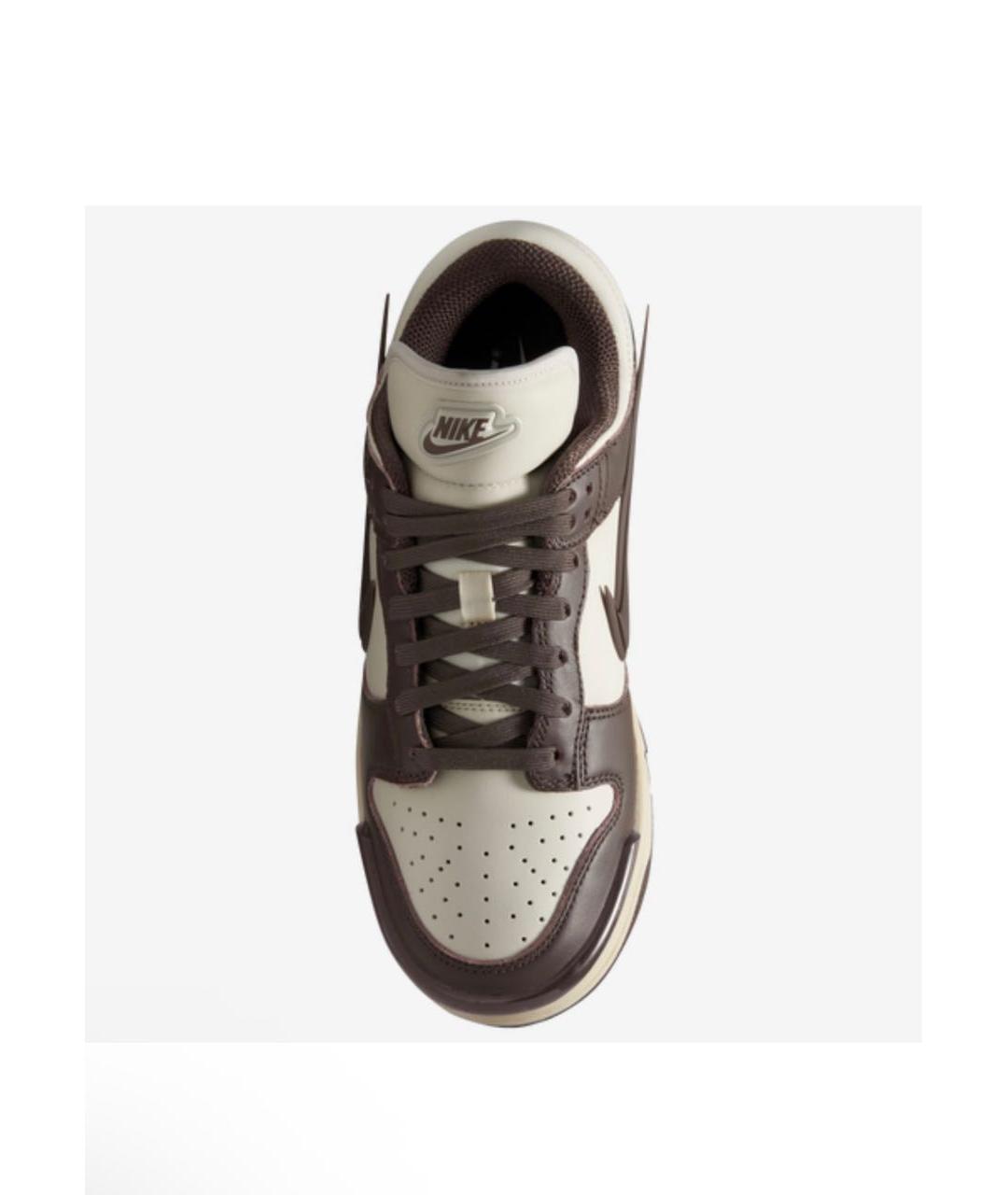 NIKE Коричневые кожаные кроссовки, фото 4