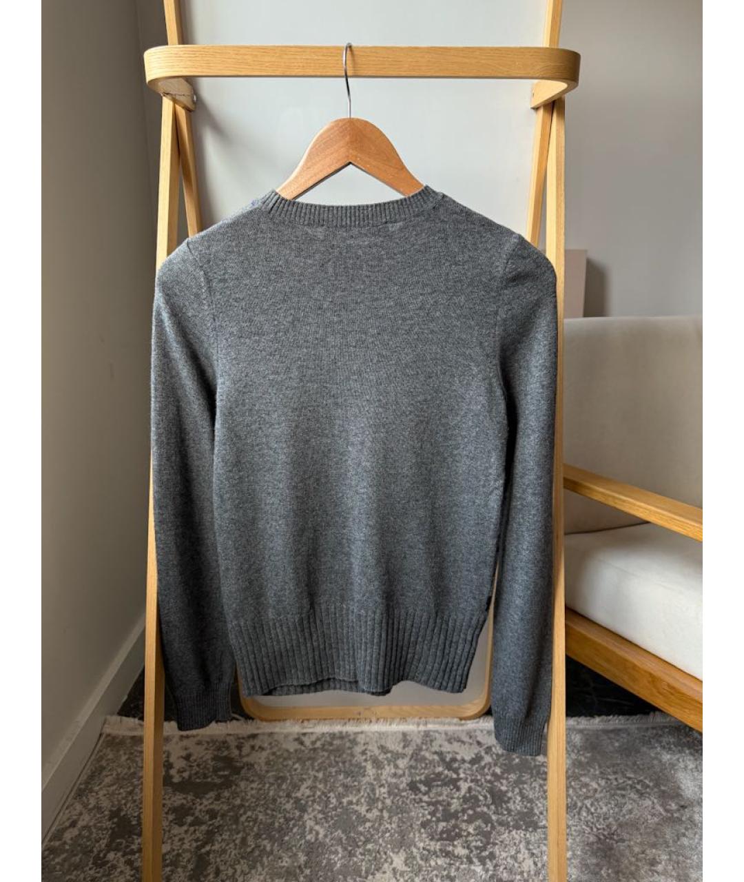 LOVE MOSCHINO Серый шерстяной джемпер / свитер, фото 2