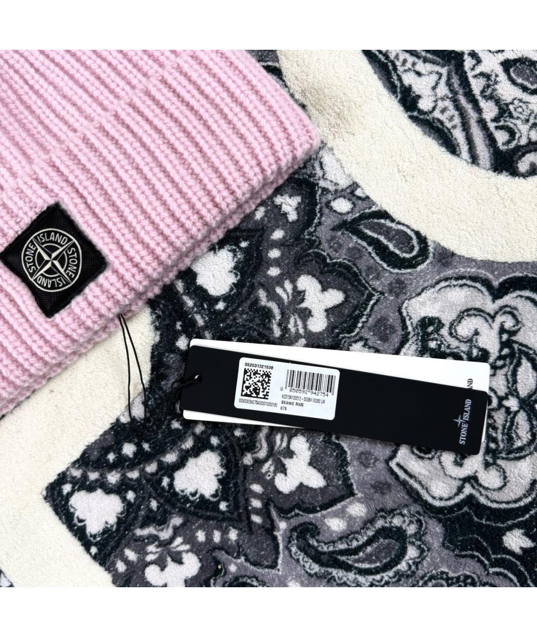 STONE ISLAND Розовая шерстяная шапка, фото 3