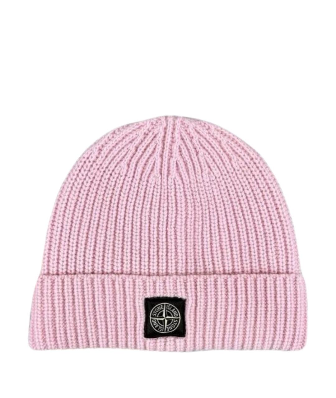 STONE ISLAND Розовая шерстяная шапка, фото 1