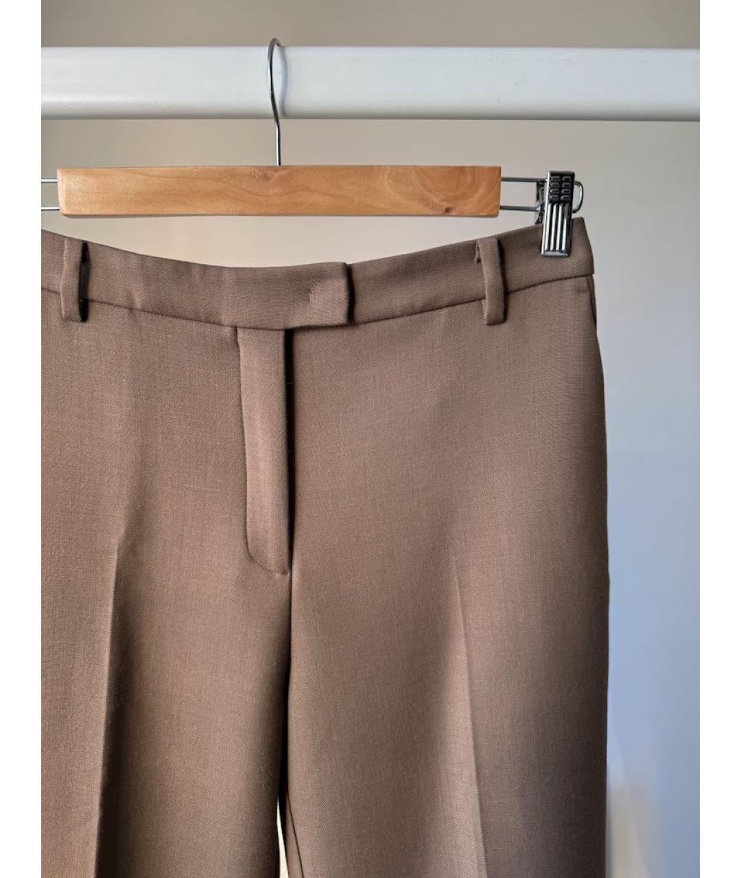 12 STOREEZ Коричневые шерстяные прямые брюки, фото 6