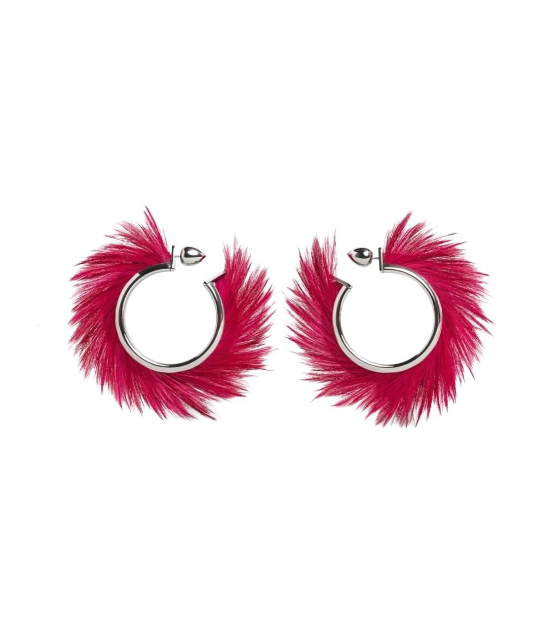 ALAIA Розовые металлические серьги, фото 1