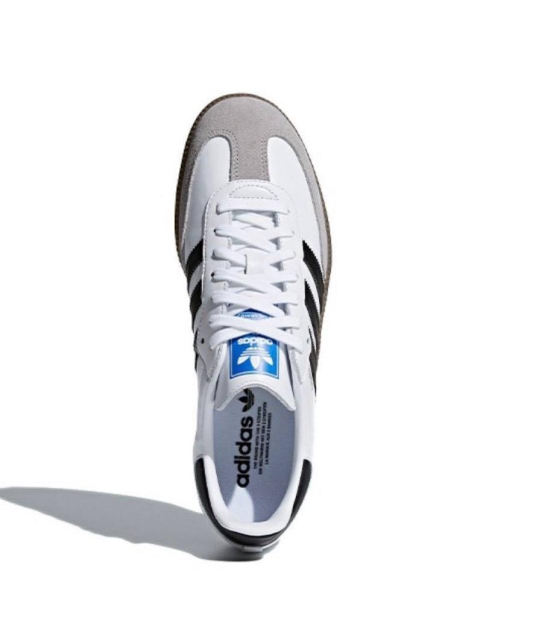 ADIDAS Белые кожаные низкие кроссовки / кеды, фото 3