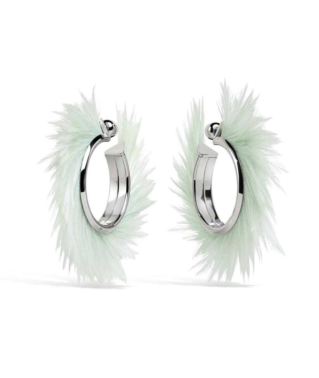 ALAIA Бирюзовые металлические серьги, фото 3