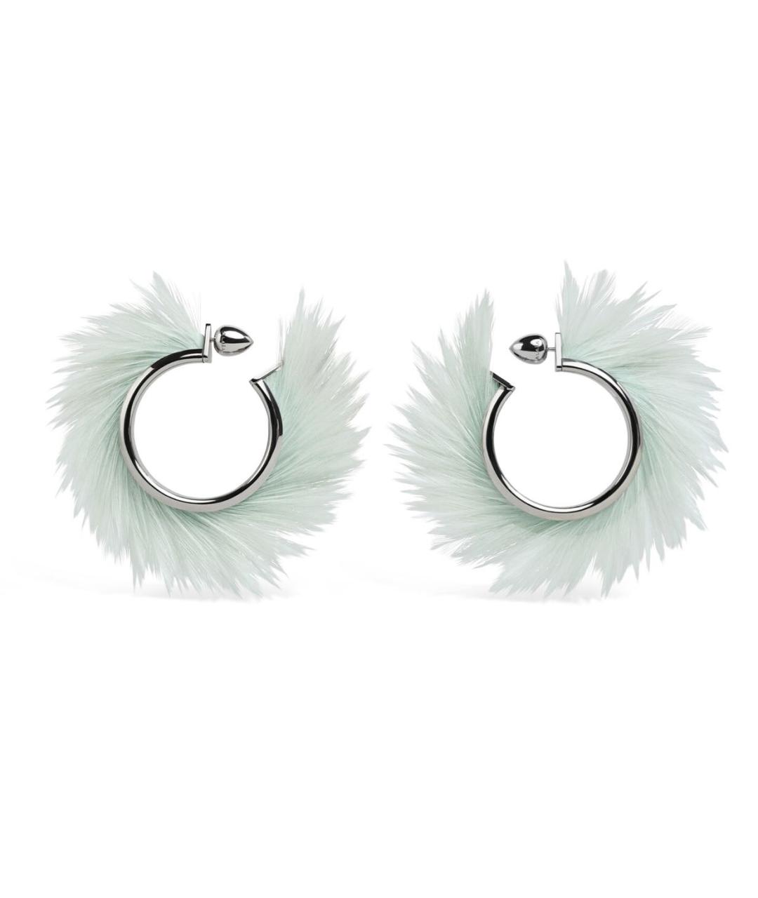 ALAIA Бирюзовые металлические серьги, фото 4