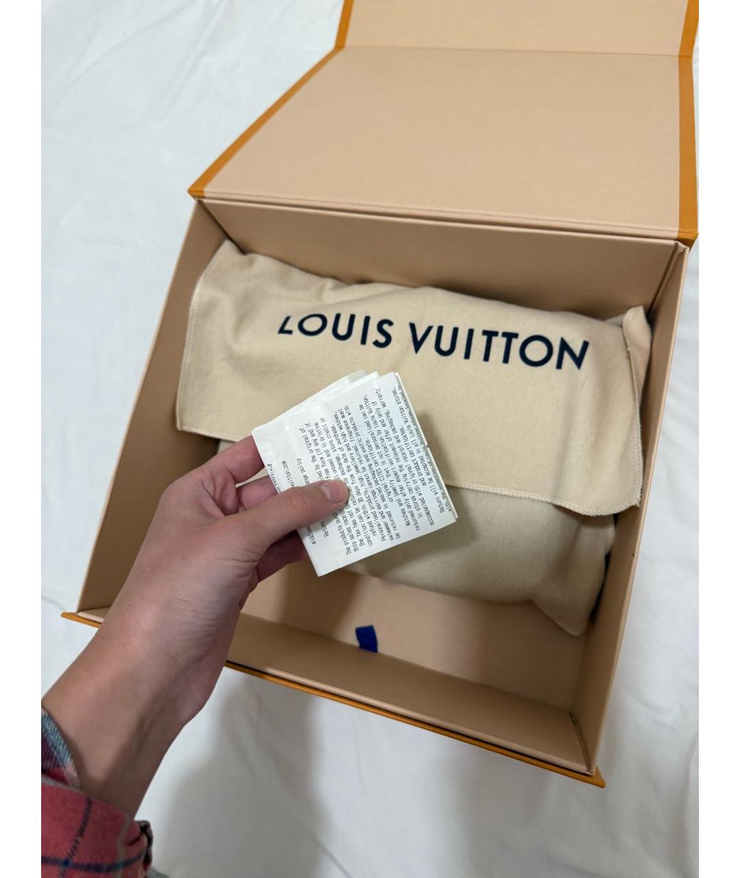 LOUIS VUITTON Темно-синяя кожаная сумка на плечо, фото 6