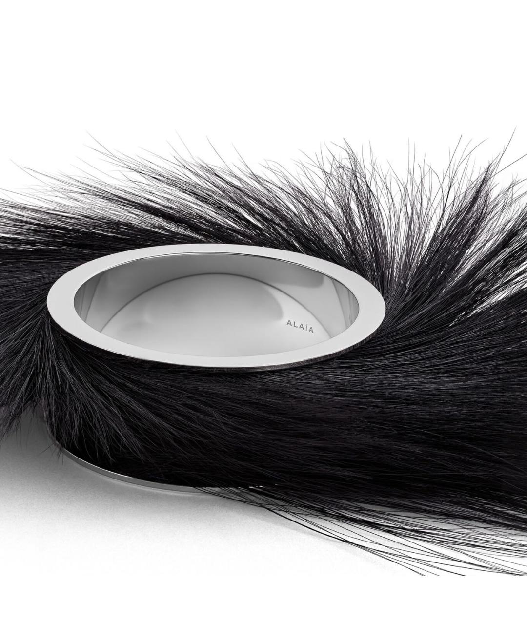 ALAIA Черный латунный браслет, фото 2