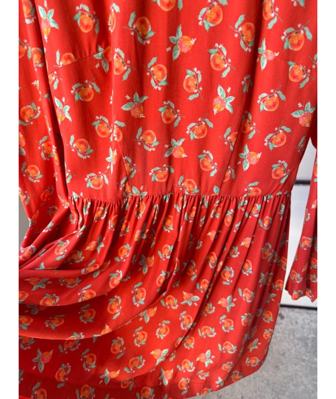 ULYANA SERGEENKO Красное вискозное повседневное платье, фото 6