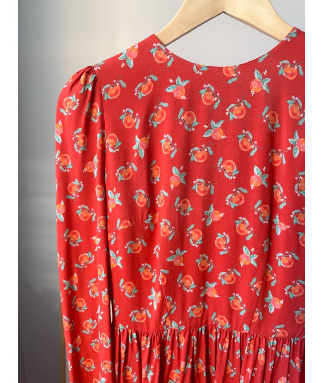 ULYANA SERGEENKO Красное вискозное повседневное платье, фото 5
