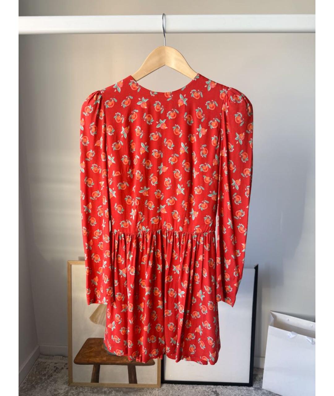 ULYANA SERGEENKO Красное вискозное повседневное платье, фото 2