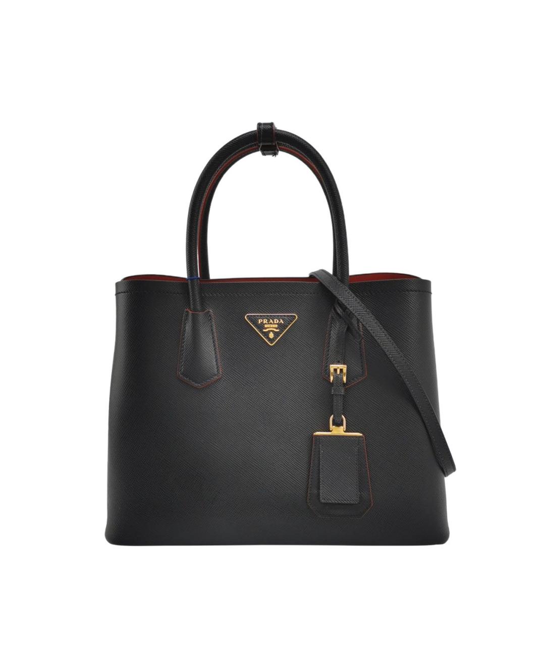 PRADA Черная кожаная сумка с короткими ручками, фото 9