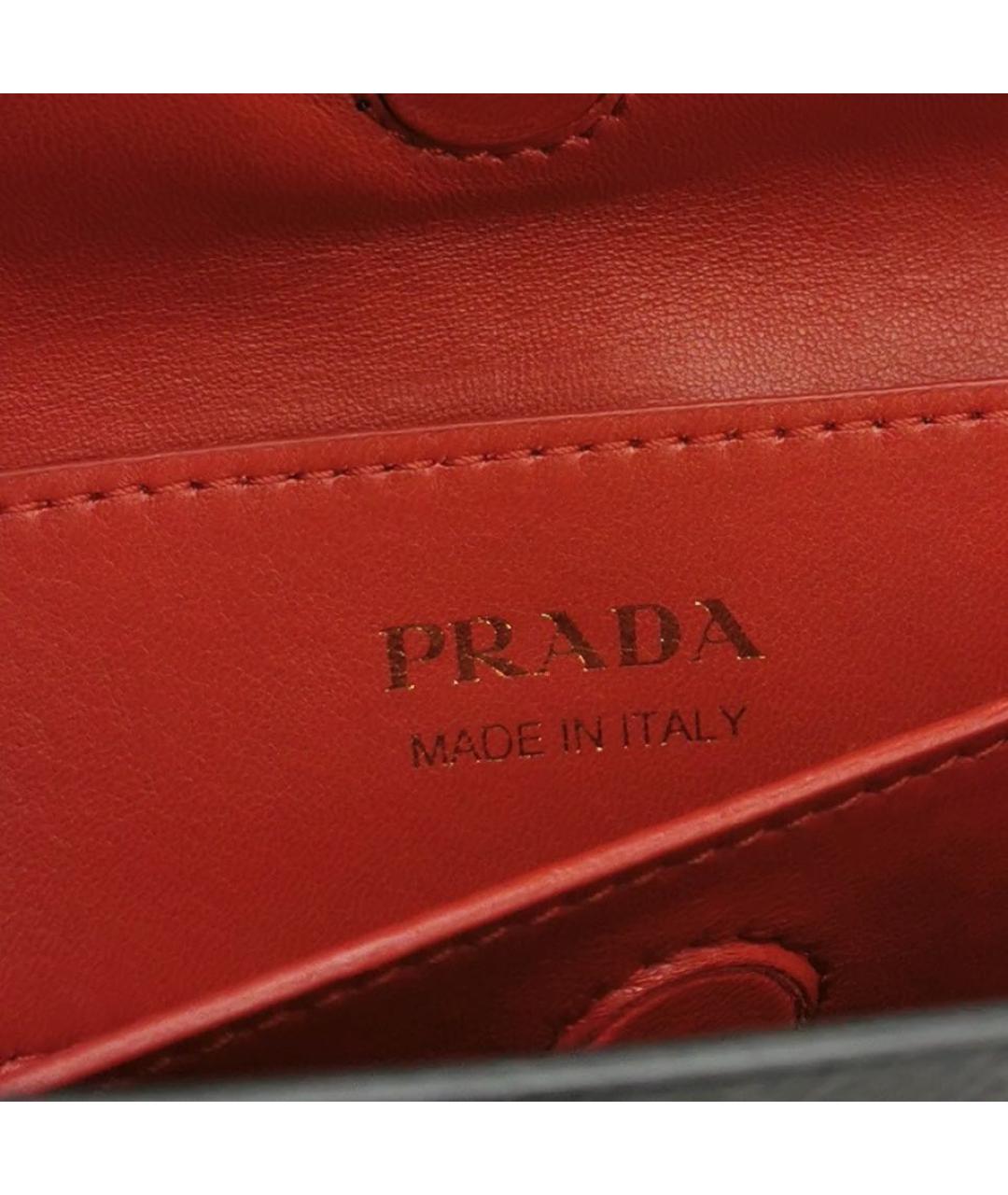 PRADA Черная кожаная сумка с короткими ручками, фото 8