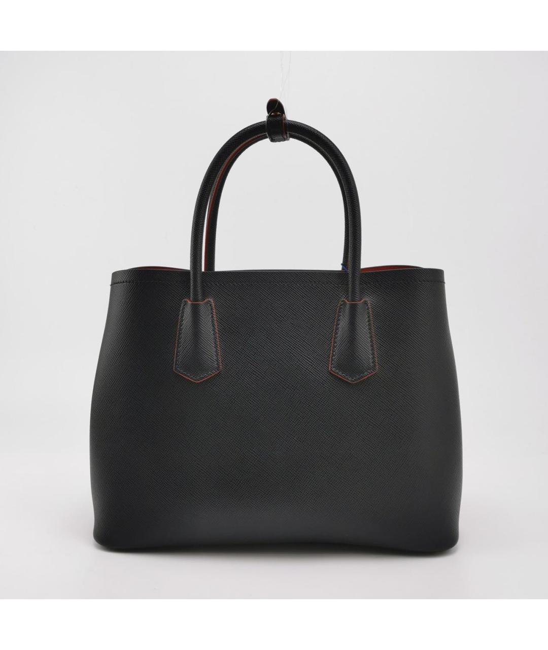 PRADA Черная кожаная сумка с короткими ручками, фото 4